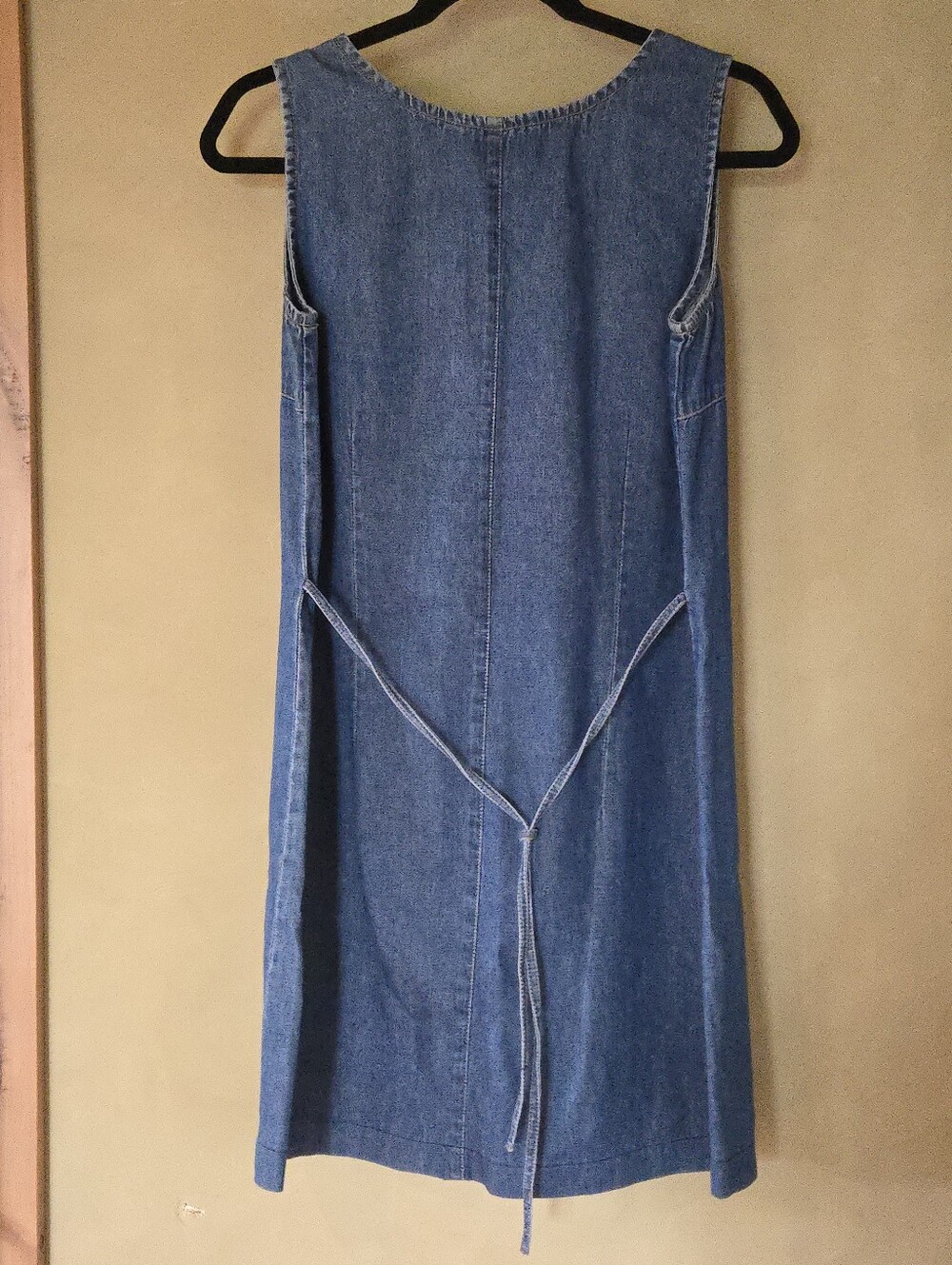 Marie Claire | Embroidered Denim Shift Dress, Size M - Picture 3 of 8